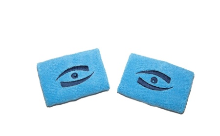 Напульсник для сквоша Harrow Wrist Band, 4", Carolina Blue, Navy Icon
